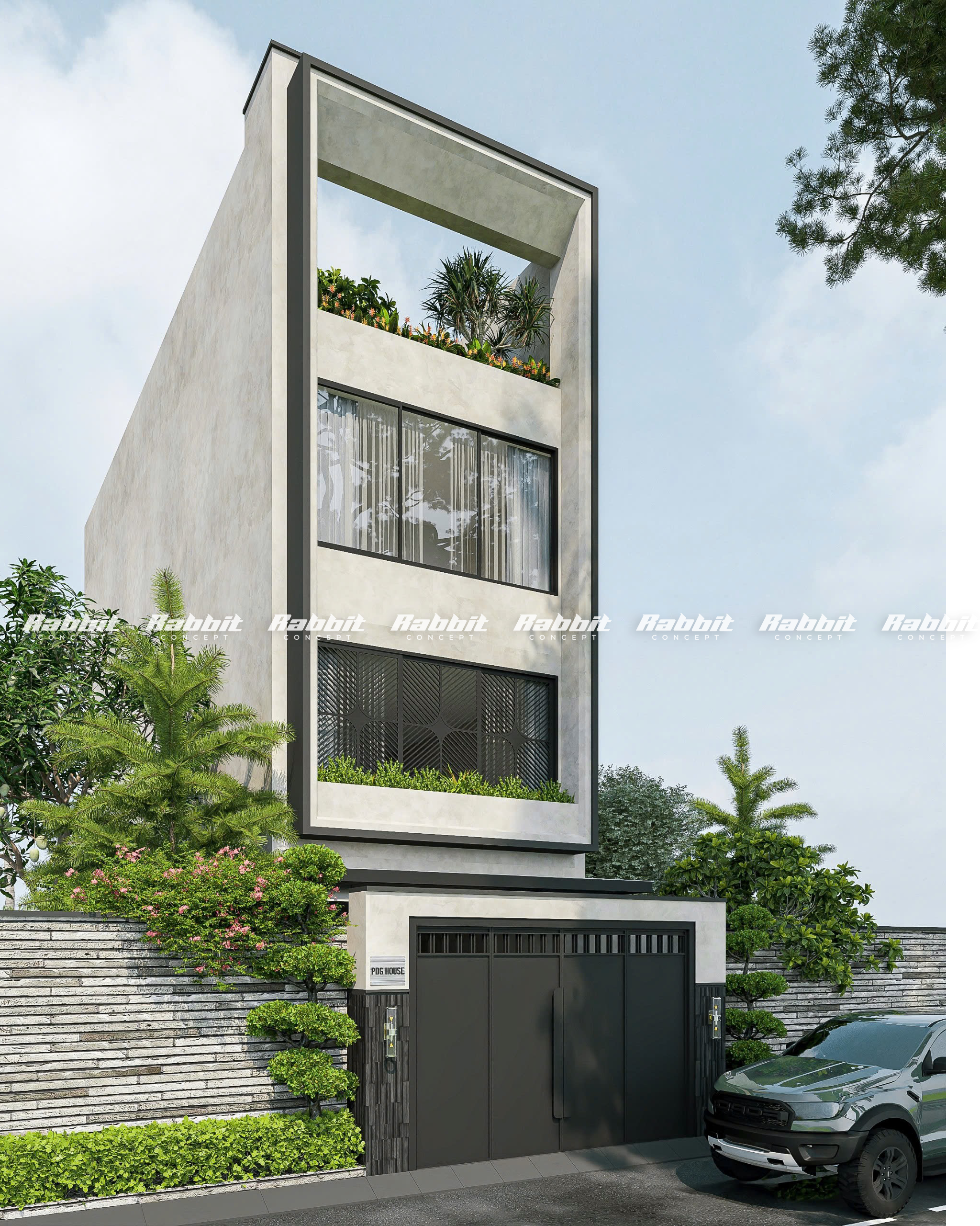 Thiết kế nhà phố - Rabbit concept 2